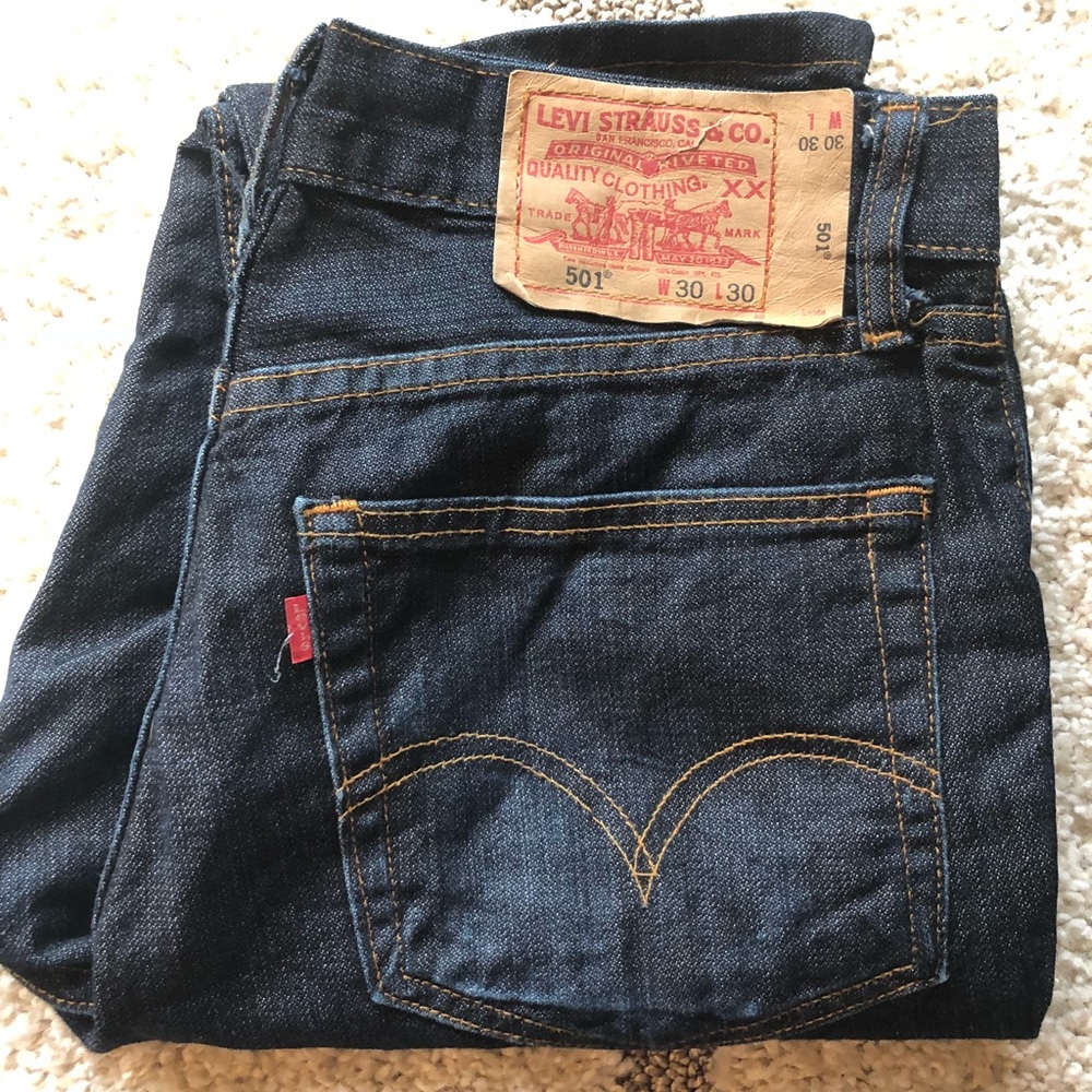 Levi’s Dark Blue 501 denim skinny jeans